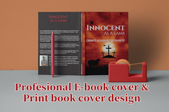 design a professional print book cover and e book cover