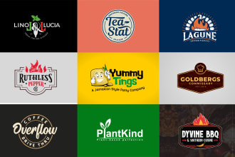 design modern luxury restaurant, fast food, bakery, coffee shop logo