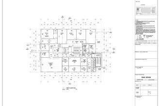 do autocad drafting of 2d floor plans