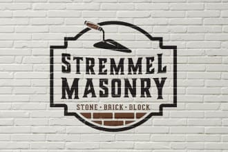 design modern masonry, construction logo