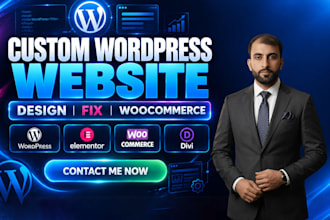 build custom wordpress website, a peptide website or fix wordpress issues