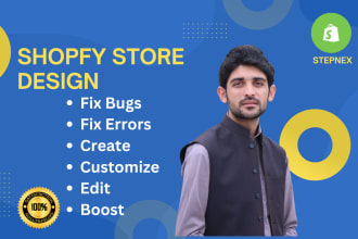 fix, create and edit shopify store and shopify website