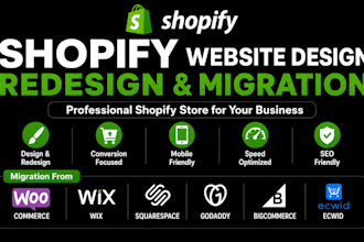 setup shopify store design shopify website migrate any ecommerce to shopify