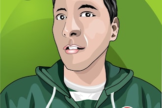 draw vector portrait illustration from your photo