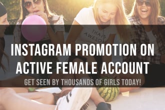 do instagram promotion shoutout on female UK account