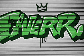 make your name or brand into edgy graffiti throwup