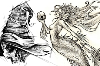 design your tattoo in a sketchy style, no ai