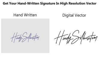 digitize your hand written signature with high resolution