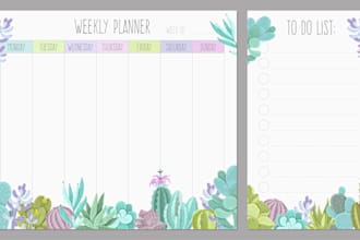 design a calendar, journal or planner