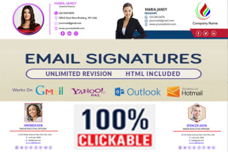 make clickable HTML email signature for gmail,yahoo etc