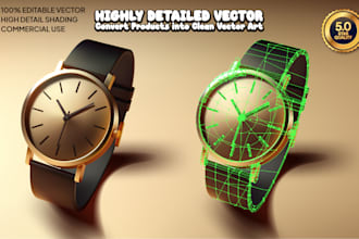 draw realistic vector object illustration or product design