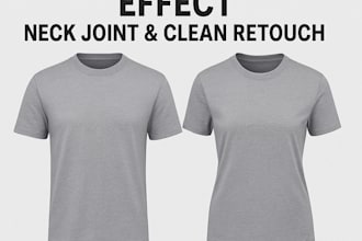 apply ghost mannequin effect and perfect neck joint for apparel images