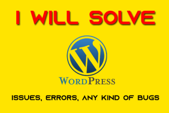 fix wordpress issues, errors or problems