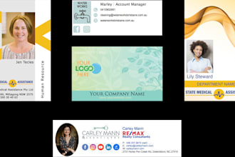 create image based email signature, loyalty or business card with social media