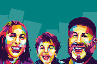 draw a photo of your family in amazing wpap pop art style