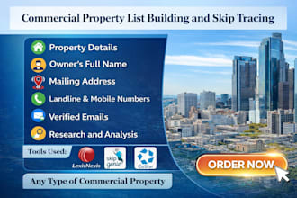 do commercial property list building and skip tracing