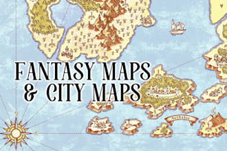 illustrate fantasy map and city map