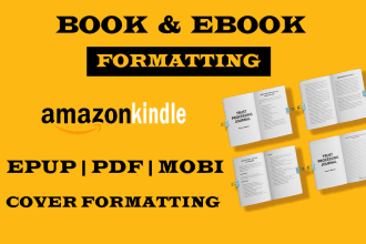 do book formatting paperback and kindle ebook for amazon KDP publishing