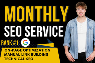 provide you monthly SEO service for ranking on google