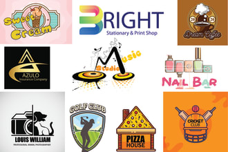 design professional logo with 3 initial concepts