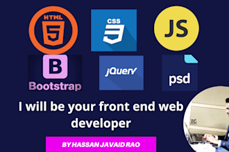 convert your PSD to HTML, xd to HTML responsive website