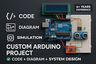 build custom arduino project with code and schematics