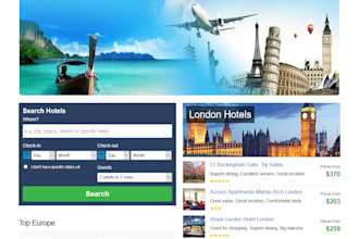design fully automated travel website for income source