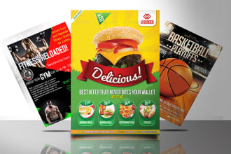 design sports fitness food events and custom flyers