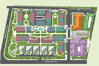 create site plan and real estate plan rendering