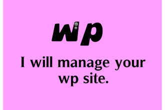 manage your wordpress website, create,update posts as needed