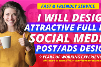 design viral social media design posts, banners, ad, quotes