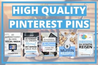 design 5 high quality pinterest pins for you