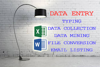 do data entry and copy paste work
