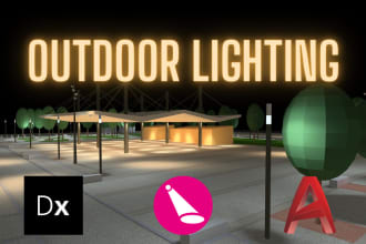 do your exterior, landscapre lighting project using dialux or relux