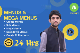 fix menu, sub menu, dropdown menu in your shopify store