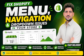 fix shopify menu, navigation and dropdown issues in your store
