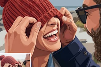 draw a highly detailed vector or vexel portrait