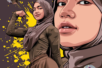 make your photo into an attractive vector portrait
