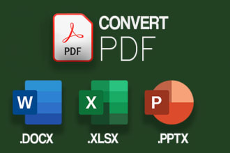 convert scanned pdf to word excel and data entry job for you