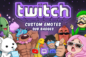 make cool custom twitch emotes in for you