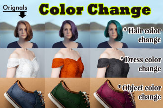 change color of hair, clothes or any object