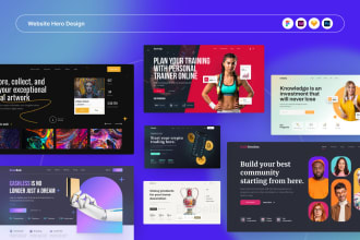 create a modern design for your website hero image, website banner, ads, cover