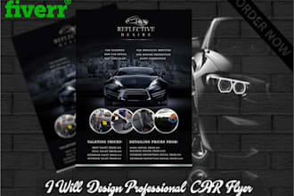 do modern car wash flyer, car service, auto detailing flyer