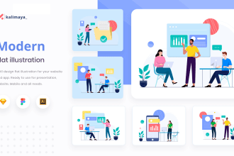 design flat illustration for your website and app