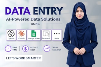handle data entry, web research and more with ai expertise