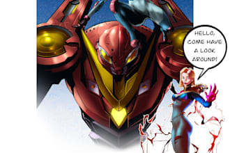 draw comic cartoon anime video game and original characters