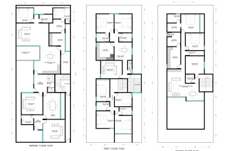 design architectural 2d floor plan on autocad