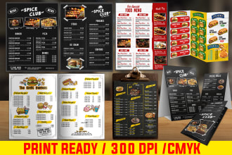 design restaurant food menu, digital menu, service price list