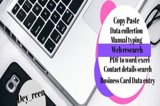 do excel data entry, typing and convert PDF to word or excel