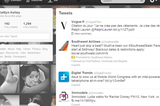 design a Twitter background composed of your favorite photos using special FX